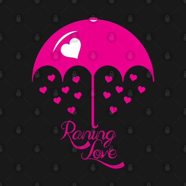 Raining Love Pink by OriginalGraphicMarket