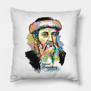 Johannes Gutenberg WPAP Pillow