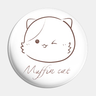 Muffin cat logo Pin