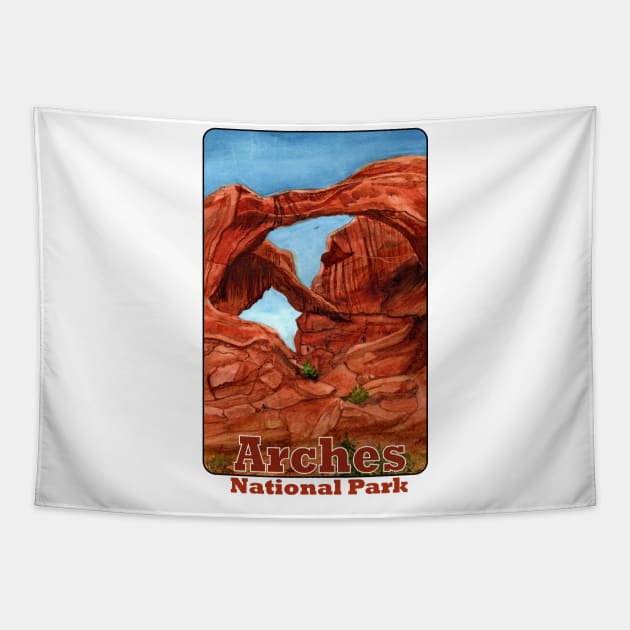 Double Arch, Arches National Park Tapestry by MMcBuck