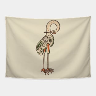 Contorted Crane Marginalia Tapestry