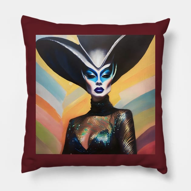 Drag Queen Alien Pillow by ROH-shuh