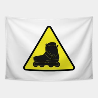 Warning sign - Inline skate & rollerblade zone Tapestry