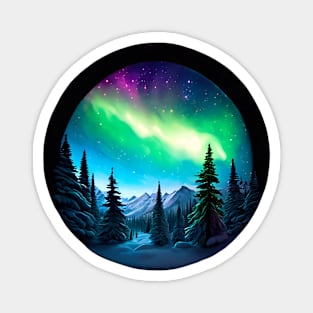 Northern Lights - Winter - Natural Beauty - Christmas Magnet