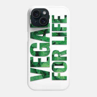 Vegan For Life Typography Design Phone Case