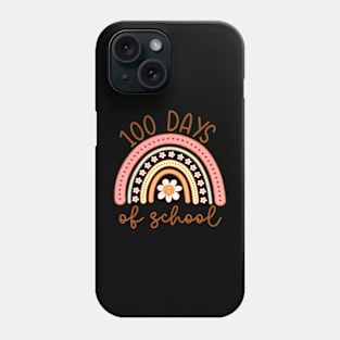 100Th Day Of School Teacher 100 Days Smarter Rainbow Phone Case