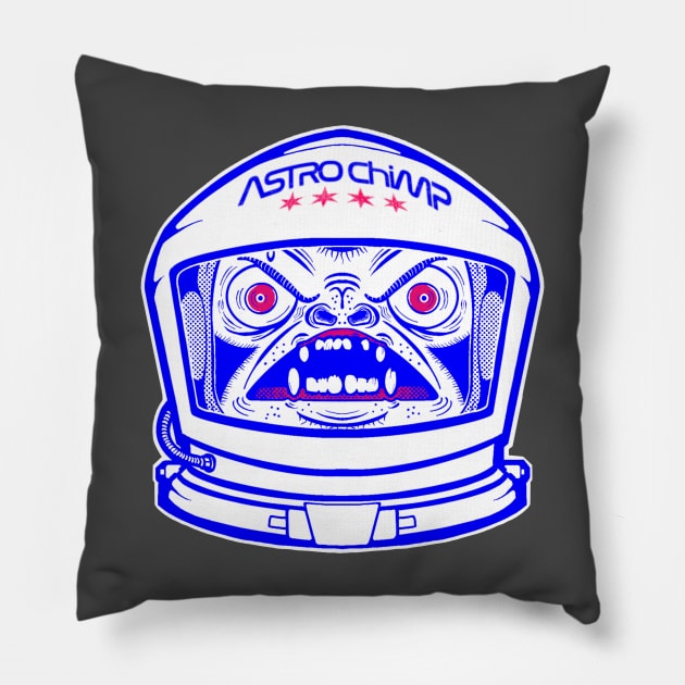 Astro Chimp 2001: Jupiter and Beyond the Infinite w/back Logo Pillow by astr0_ch1mp