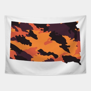 South Dakota Camo Orange Tapestry