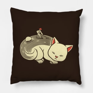 Zen Cat Zen Garden by Tobe Fonseca Pillow