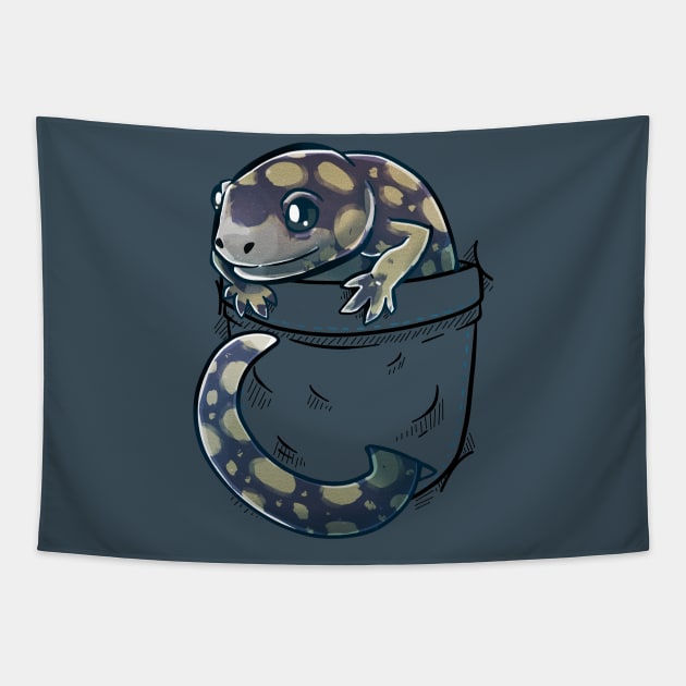 Pocket Cute Tiger Salamander Tapestry by TechraPockets