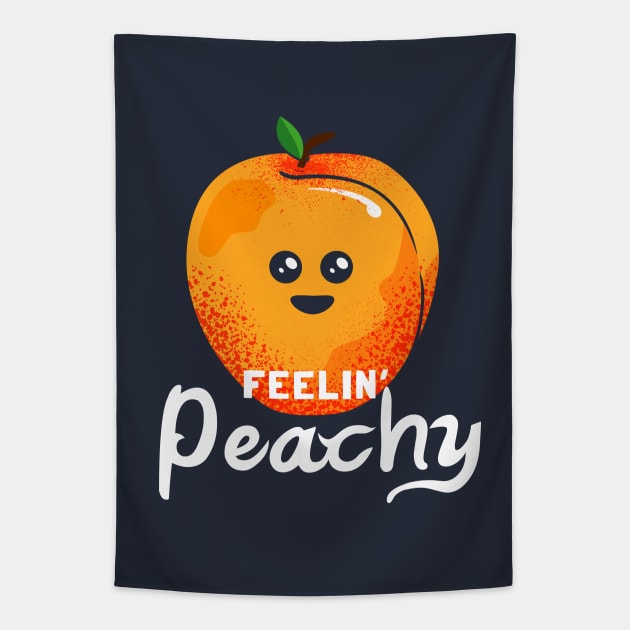 Feelin Peachy - Cute Peach Gift Tapestry by propellerhead