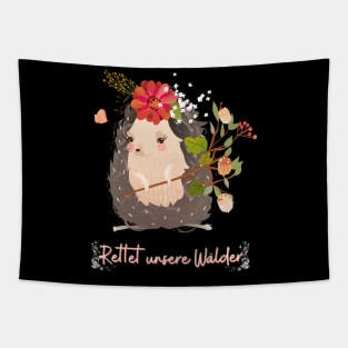 Igel Wald Retten Prinzessin Blumen Süß Tapestry