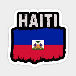 Vintage Haiti Haitians Flag Pride Gift Magnet