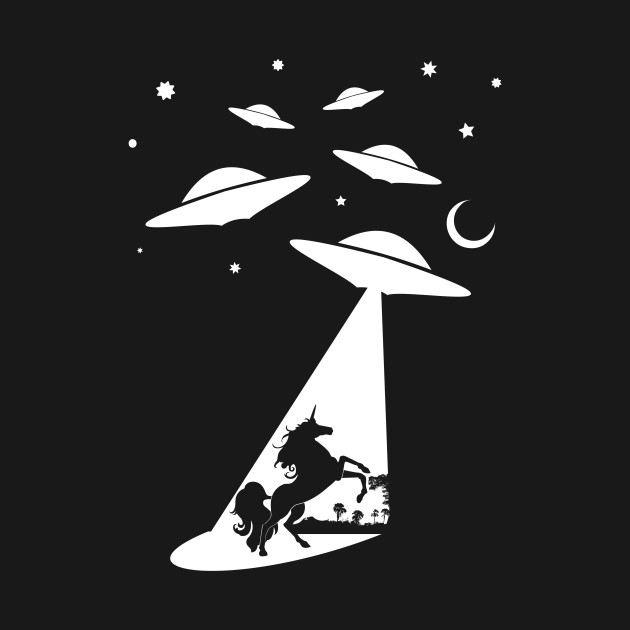 Disover ufos and unicorns - Ufo Abductions - T-Shirt