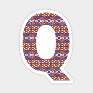 Monogram Letter Q- geometric pattern Magnet