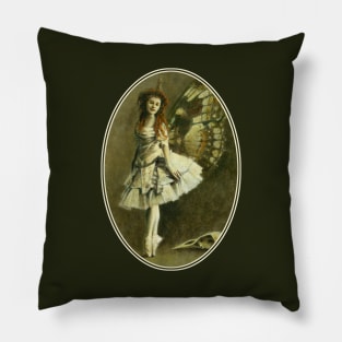 Victorian Gothic Fairy Oval Design Pillow