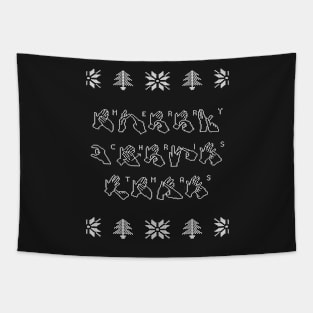 Auslan Merry Christmas (Ugly sweater) Tapestry