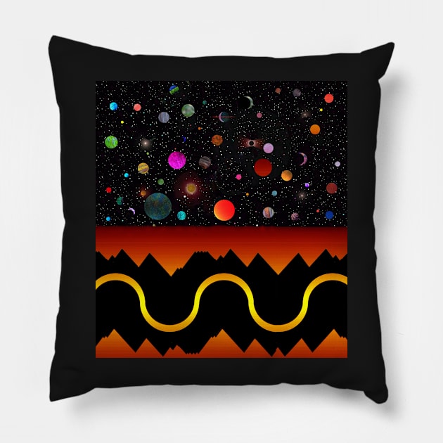 Dreaming of planets Pillow by dltphoto