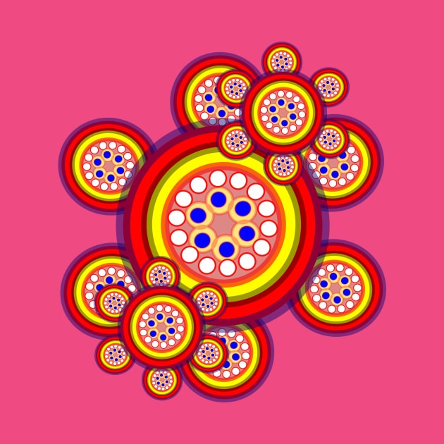 new circle flower shape geometric mandala design by Devshop997