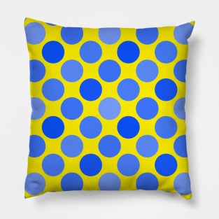 Blue and Yellow Polkadot Pattern for Down Syndrome Awareness Pillow