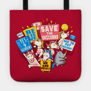 Save the Unicorns! Save the fat unicorns! Tote