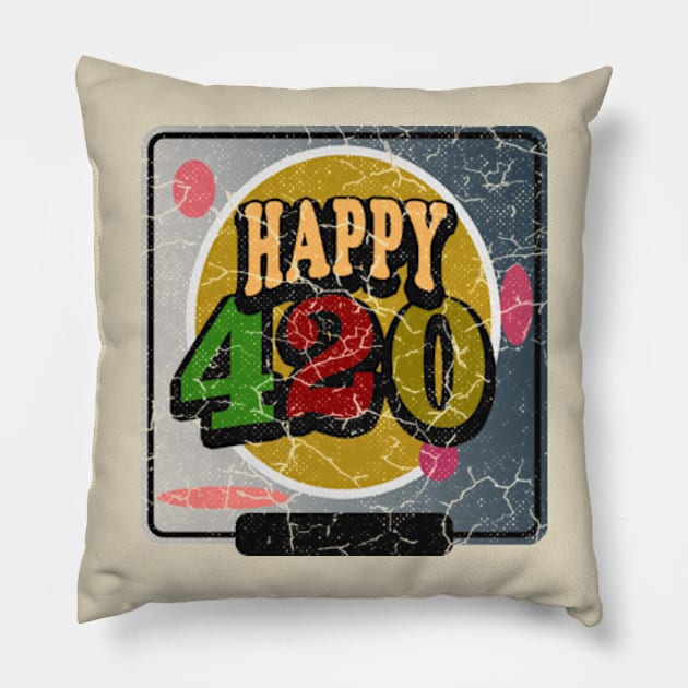 april 20th - happy 420 marijuana leaf Pillow by Rohimydesignsoncolor