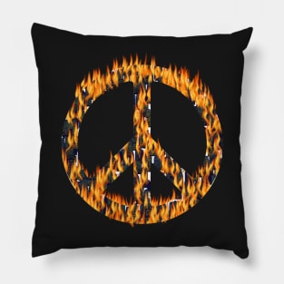 World Peace Sign Vibrant Art Graffiti Activist Pillow