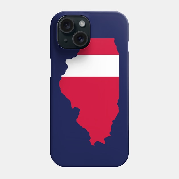 Illinois is red and white Phone Case by 94_MRD