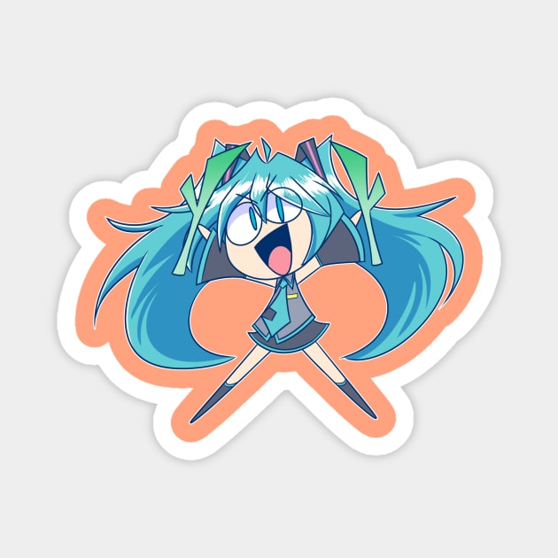 Miku Time Magnet by ChrisCrossCrunch