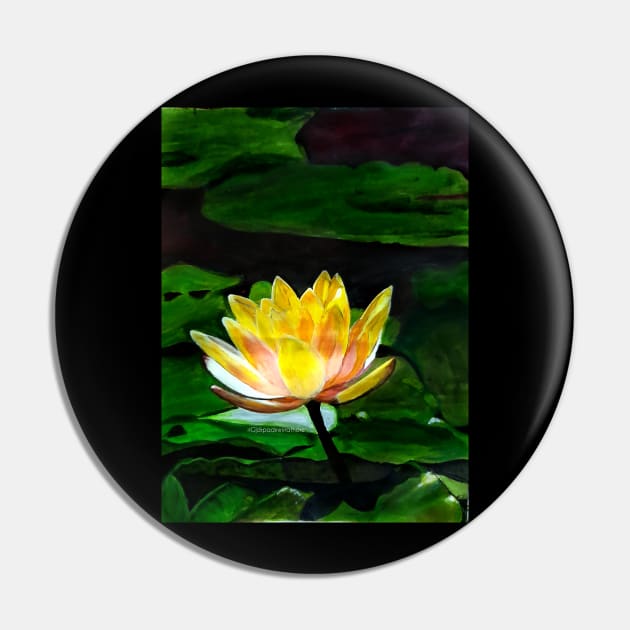 Yellow Lotus flower Pin by drpadminirathore