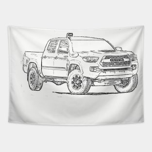 Tacoma TRD Pro Sketch Tapestry