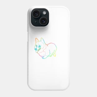 Holographic fat corgi magnet 2 Phone Case