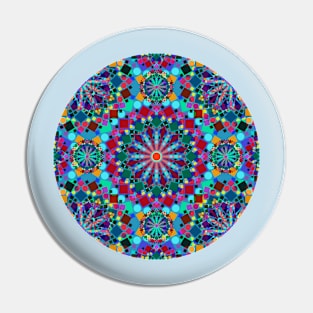 Colorful Geometric Mandala Pin