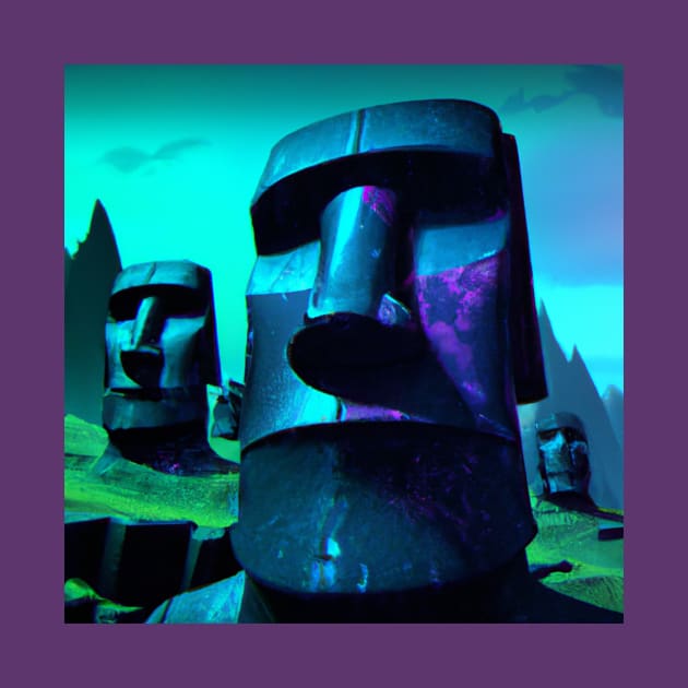 Easter Island in a Distant Techno Future by Star Scrunch