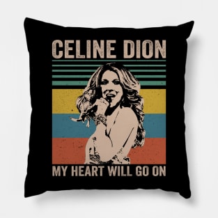 My Heart Will Go On Retro Pillow