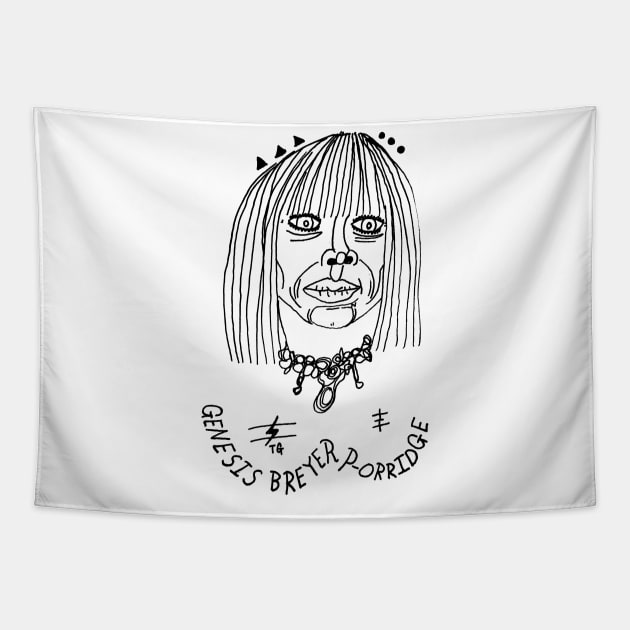 Genesis Breyer P-Orridge Industrial Icon Tribute Tapestry by MacSquiddles