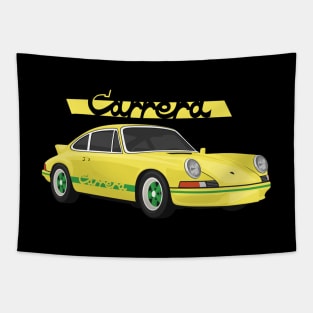 supercar 911 carrera rs turbo 1972 yellow green Tapestry