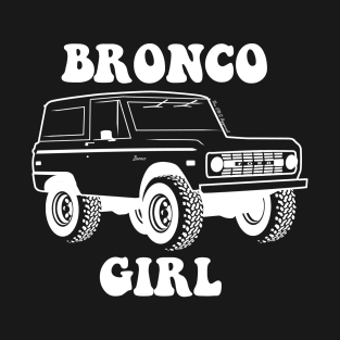 Bronco Girl 1966-1977 White Print T-Shirt