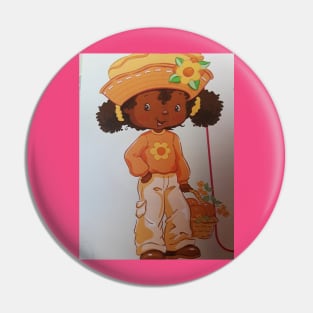 Orange blossom T-shirt Pin