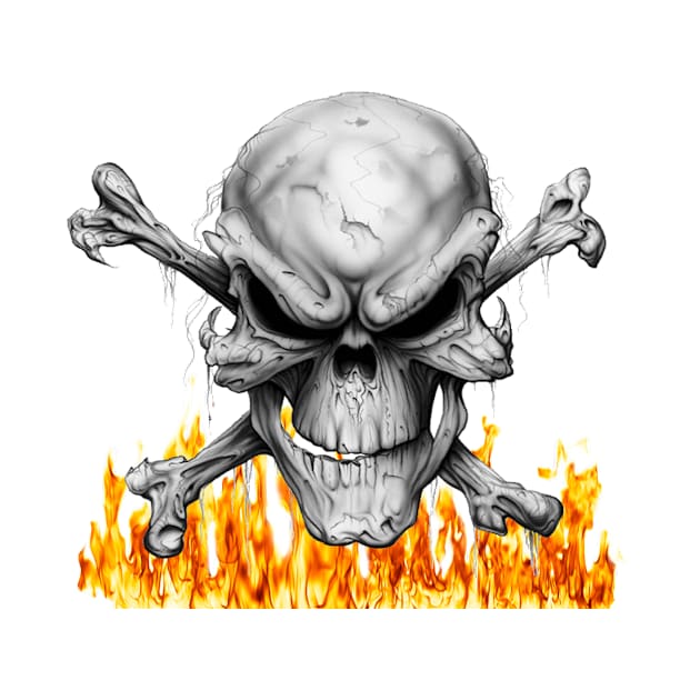 Fire skull. by MIXOshop