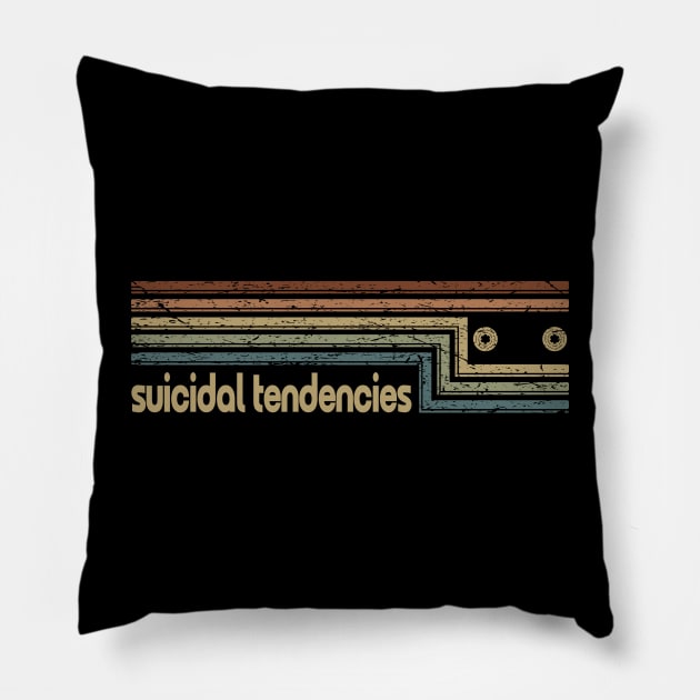 Suicidal Tendencies Cassette Stripes Pillow by casetifymask