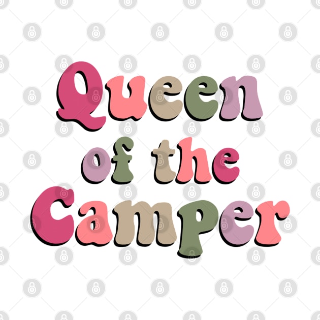 Funny Camping saying travel lover queen of the camper road trip gift shirt by Daniel white