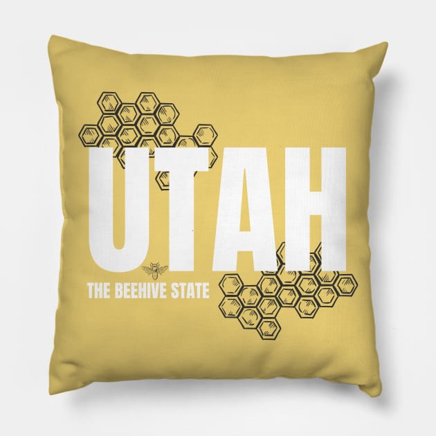 Utah The Beehive State Pillow by MalibuSun