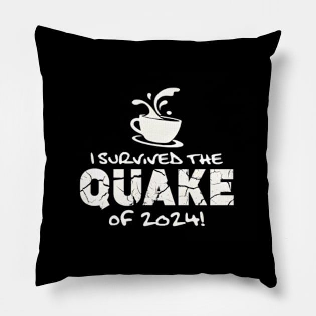 I survived the quake of 2024 Pillow by Sea Planet With Fish