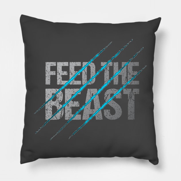 Feed The Beast Pillow by Shapetrix