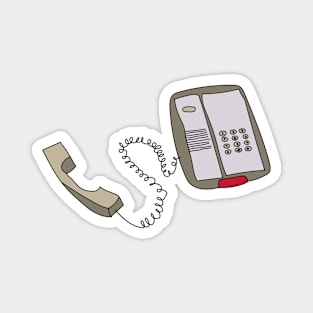 Vintage Phone by Courtney Graben Magnet