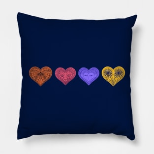 Fore love hearts horizontally Pillow