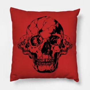 Scary Broken Skull - Halloween Pillow