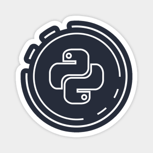 PYTHON  LOGO WHITE Magnet