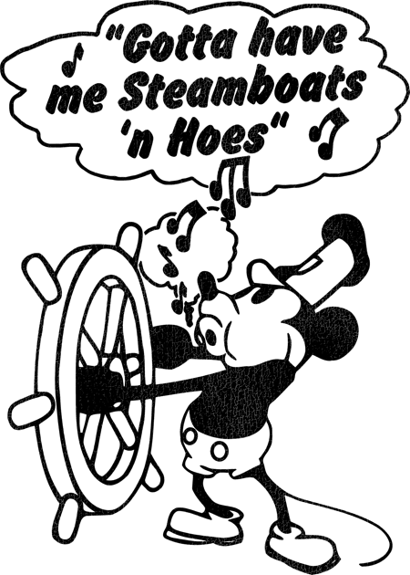 Gotta Have Me Steamboats --- Steamboat Willie Kids T-Shirt by darklordpug